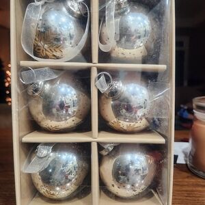 🆕️ Tidings & Joy Cut Mercury Glass Ornaments (Snowflake ❄️)